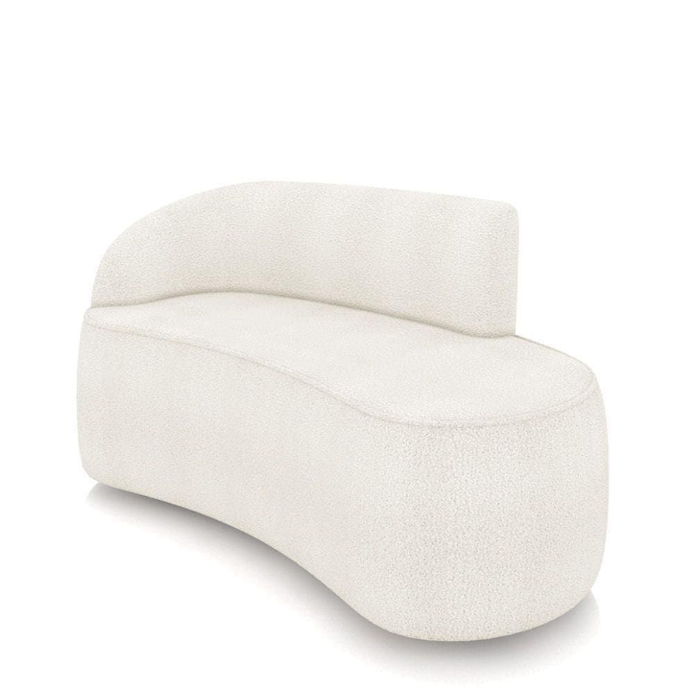 Sofá 2 Lugares Orgânico 140 Cm Morgan Bouclê Off White D03 - D`rossi
