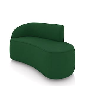 Sofá 2 Lugares Orgânico 140 Cm Morgan Suede Verde D03 - D`rossi