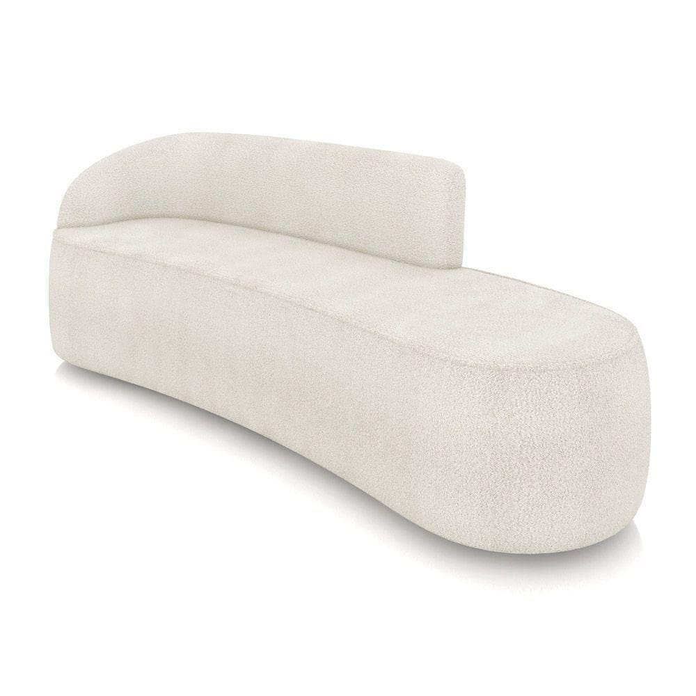 Sofá 4 Lugares Orgânico 220 Cm Morgan Bouclê Off White D03 - D`rossi