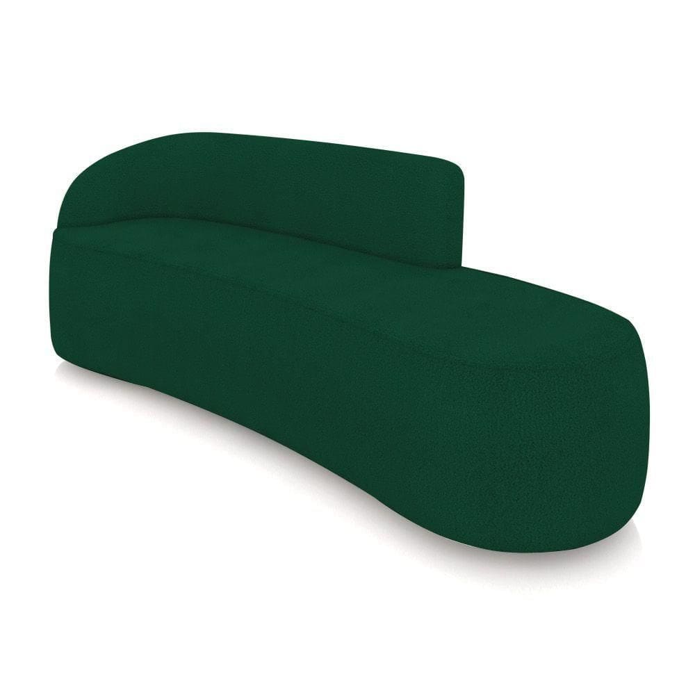 Sofá 4 Lugares Orgânico 220 Cm Morgan Bouclê Verde D03 - D`rossi