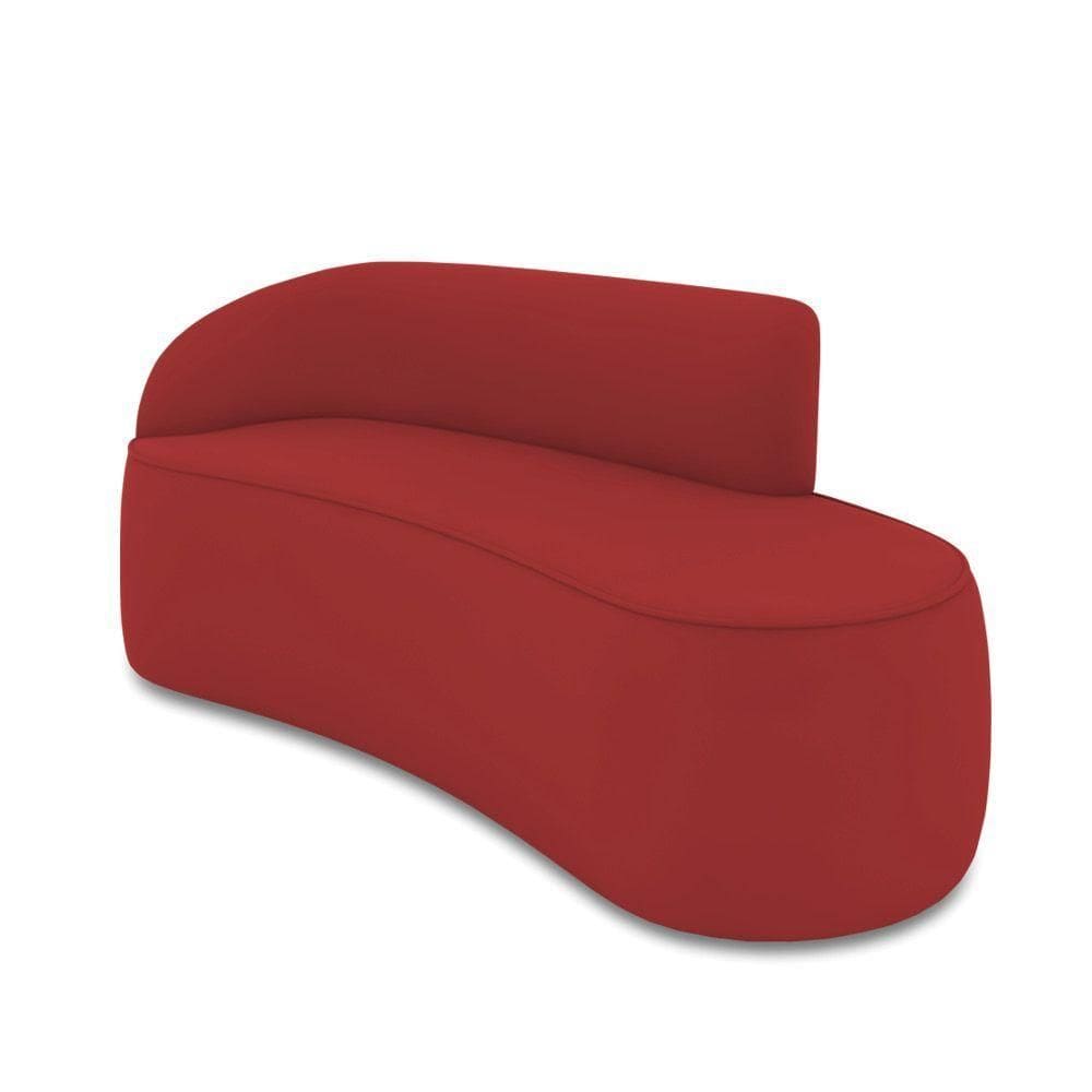 Sofá 3 Lugares Orgânico 180 Cm Morgan Veludo Marsala D03 - D`rossi