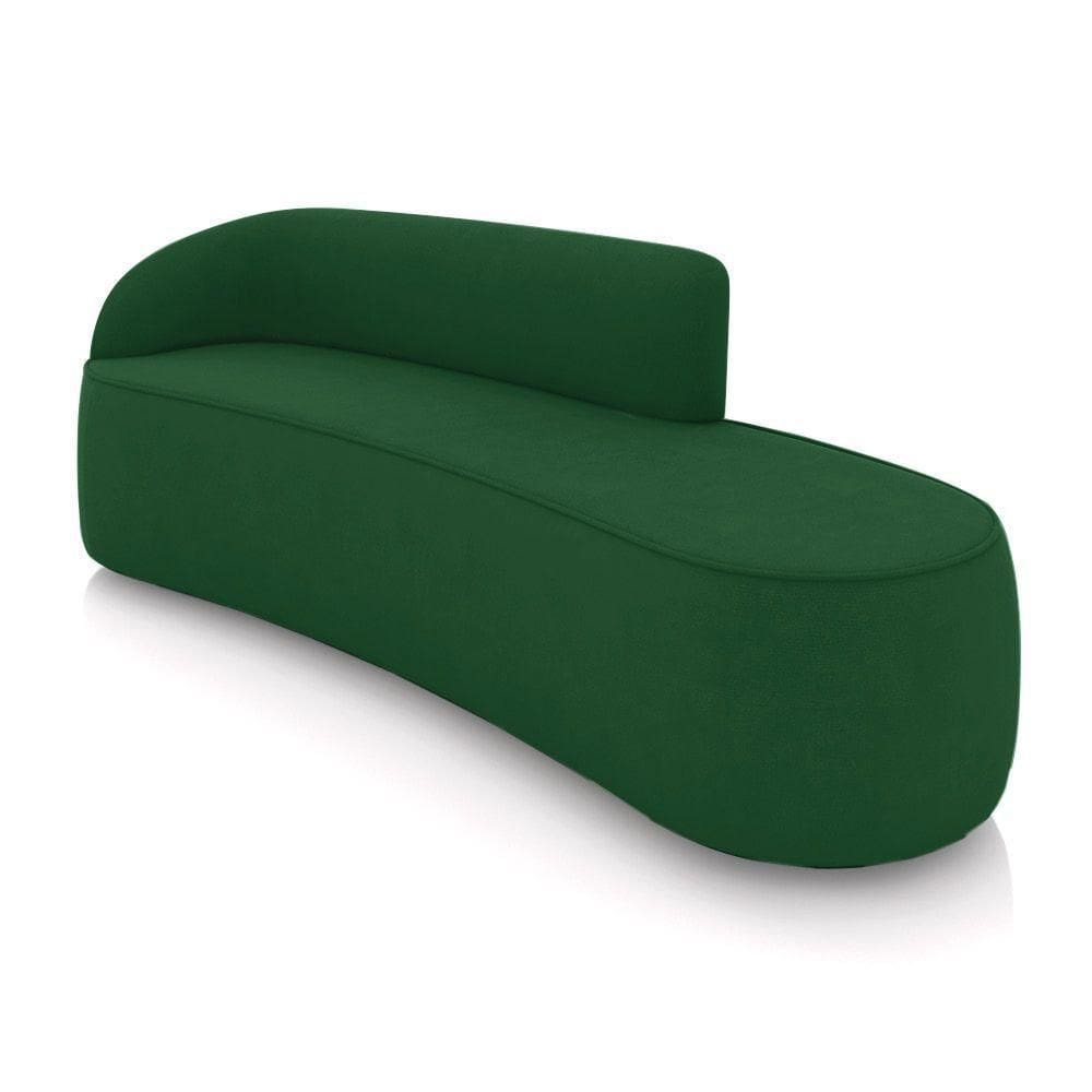 Sofá 4 Lugares Orgânico 220 Cm Morgan Suede Verde D03 - D`rossi