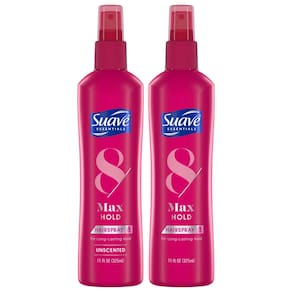 Spray de cabelo Suave Max Hold Variety, pacote com 2 unidades, sem perfume e sem perfume
