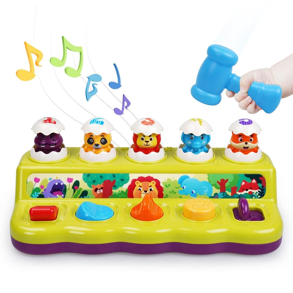 Pop Up Toy FS Toddler com música e luz para 6 a 18 meses