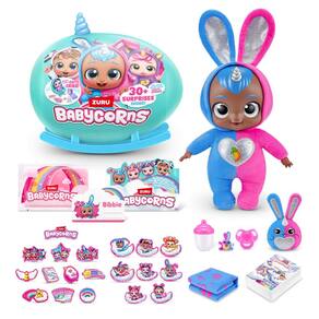 Boneca interativa Babycorns Series 1, coelhinho grande com luzes