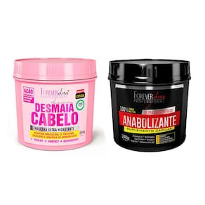 Masc. Desmaia Cabelo 200g e Anabolizante 240g Forever Liss