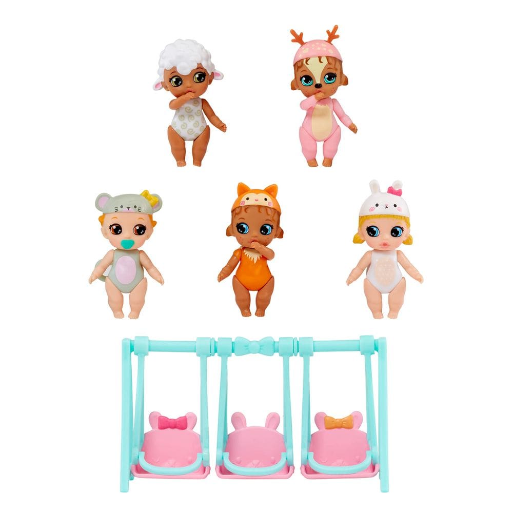 Toy Baby Doll Baby Born Surprise Mini Woodland com conjunto de balanço