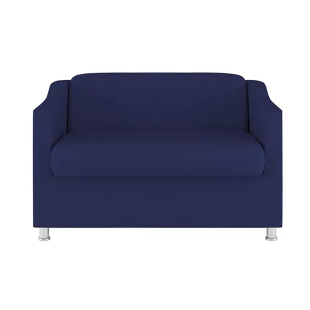 Namoradeira Decorativa Reforçada Recepção Suede Azul Marinho