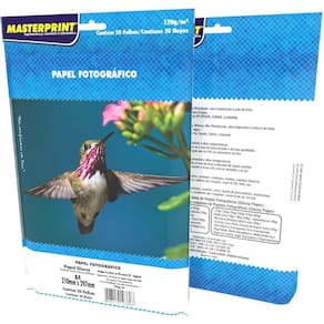 Papel Fotográfico Inkjet A4 Glossy 120g 20fls - Masterprint
