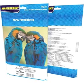 Papel Fotográfico Inkjet A4 Glossy 180g 20fls - Masterprint