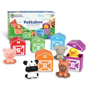 Recursos de aprendizagem de brinquedos Peekaboo Learning Farm 10 peças