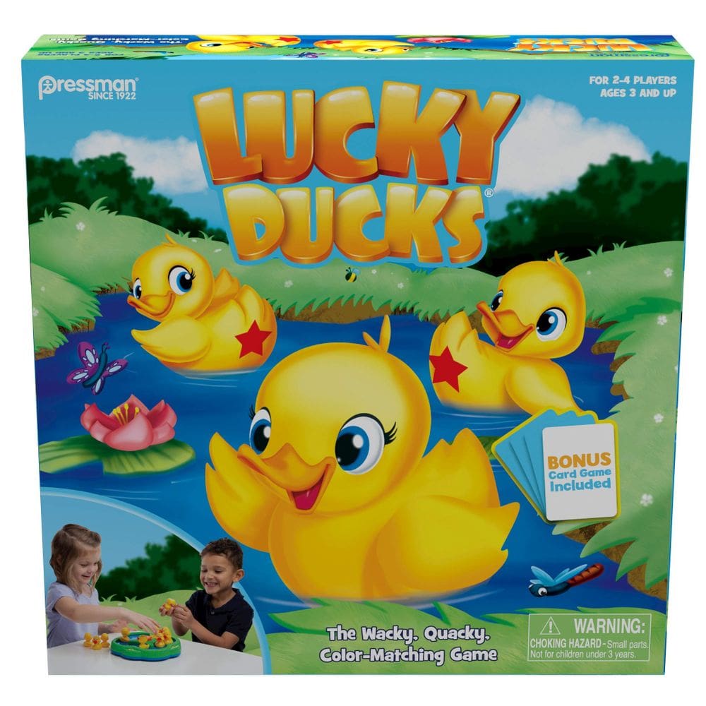 Jogo de memória e combinação Pressman Lucky Ducks com Pop The Pig