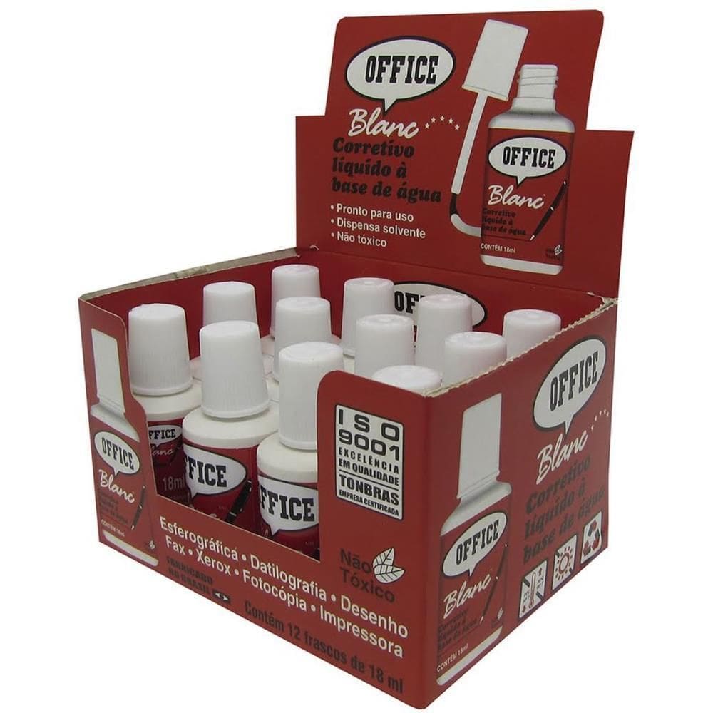 Corretivo Office Blanc 18ml 12 unid - Radex