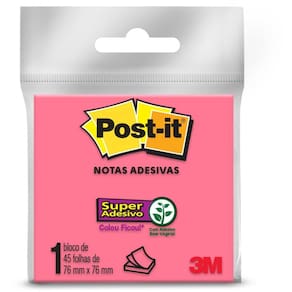 Bloco De Recado Post-it 76x76mm Rosa 45fls. - 3m