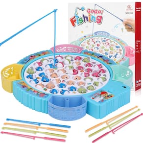 Tabuleiro giratório magnético Fishing Game Toy Pakoo com música