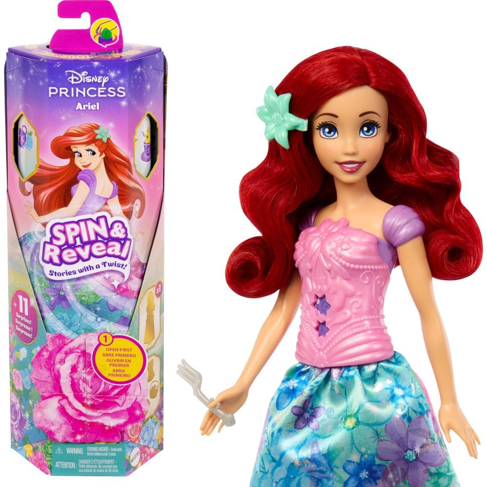 Boneca de moda Mattel Disney Princess Ariel Spin & Reveal