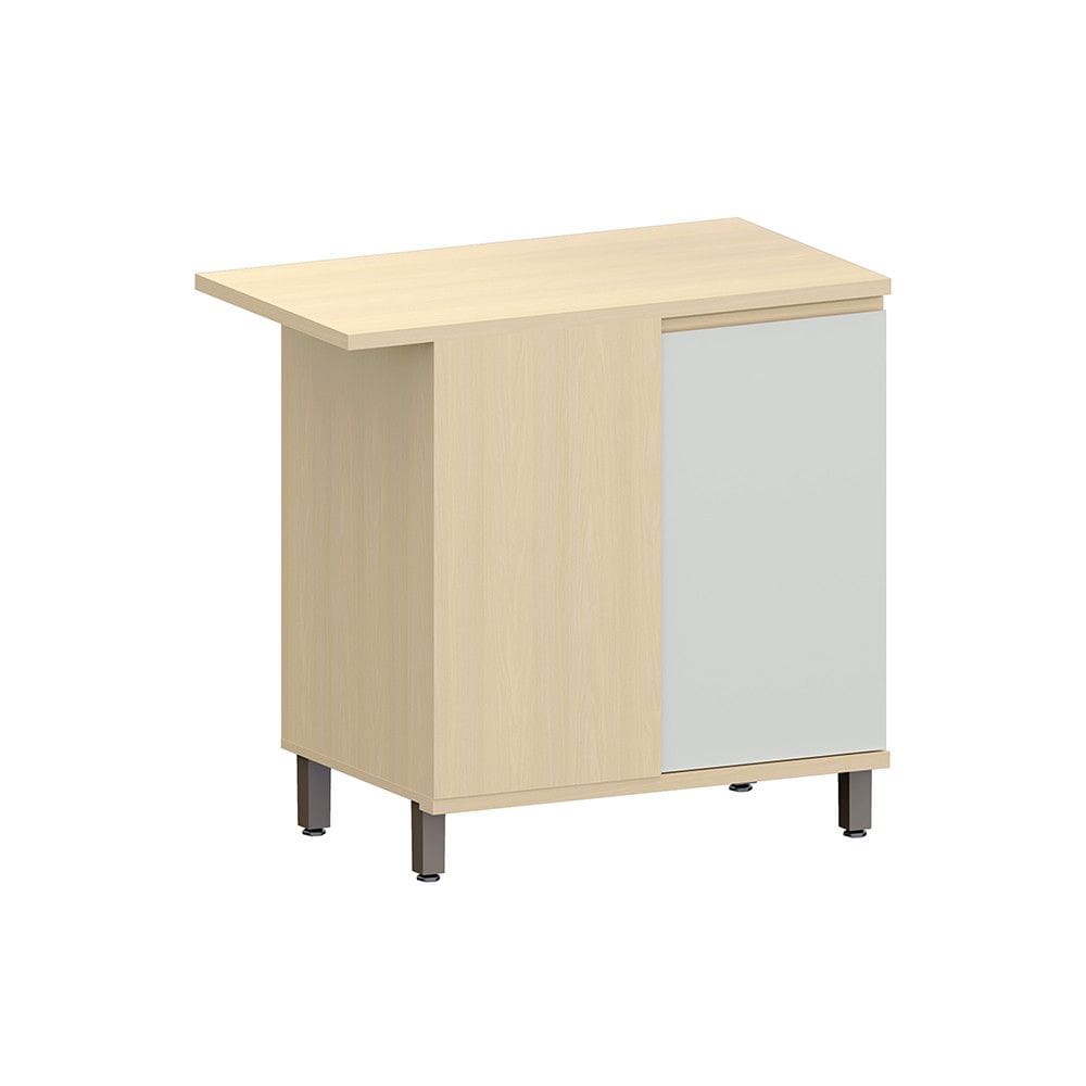 Balcão de Cozinha Canto Reto 95cm 1 Porta Aura Luciane Móveis