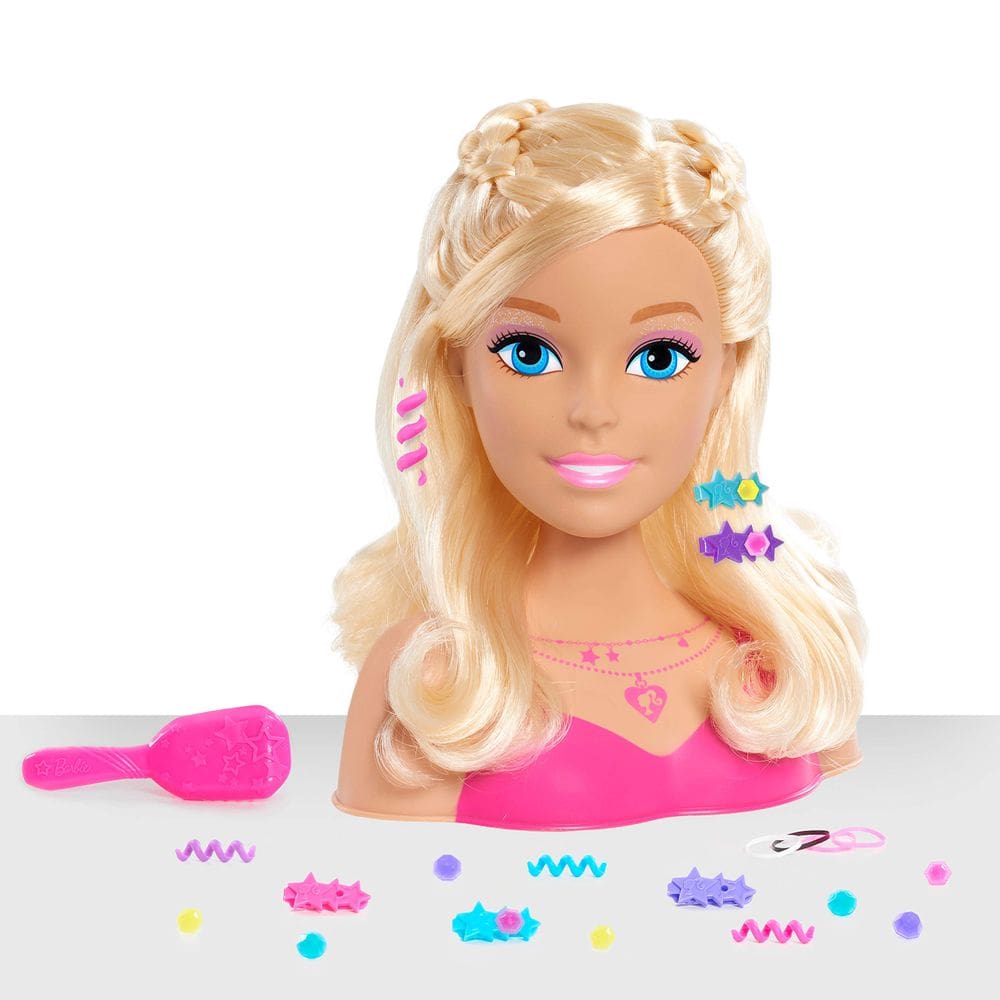 Styling Head Barbie Fashionistas, 20 peças, loira de 8 polegadas
