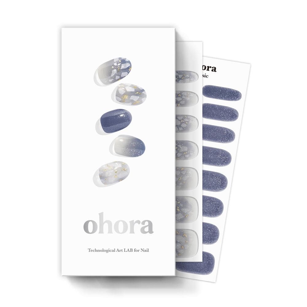 Tiras de unhas de gel Sohora Semi Curadas em Azul Brilhante com acessórios