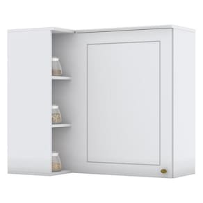 Armário Aéreo Canto Reto 1 Porta Americana Branco - Móveis Henn Branco