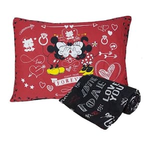 Jogo De Cama Portallar Solteiro Joy Malha Mista Estampado Disney 2 Peças Jadore Black Red Preto