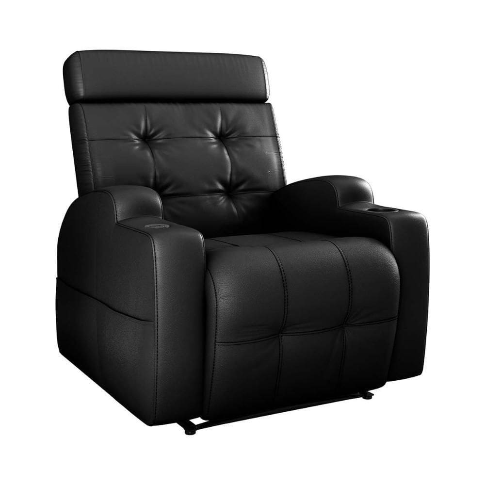 Poltrona Reclinável Do Papai Automática Com Usb E Porta Copos Cherokee Matrix Sintetico Preto