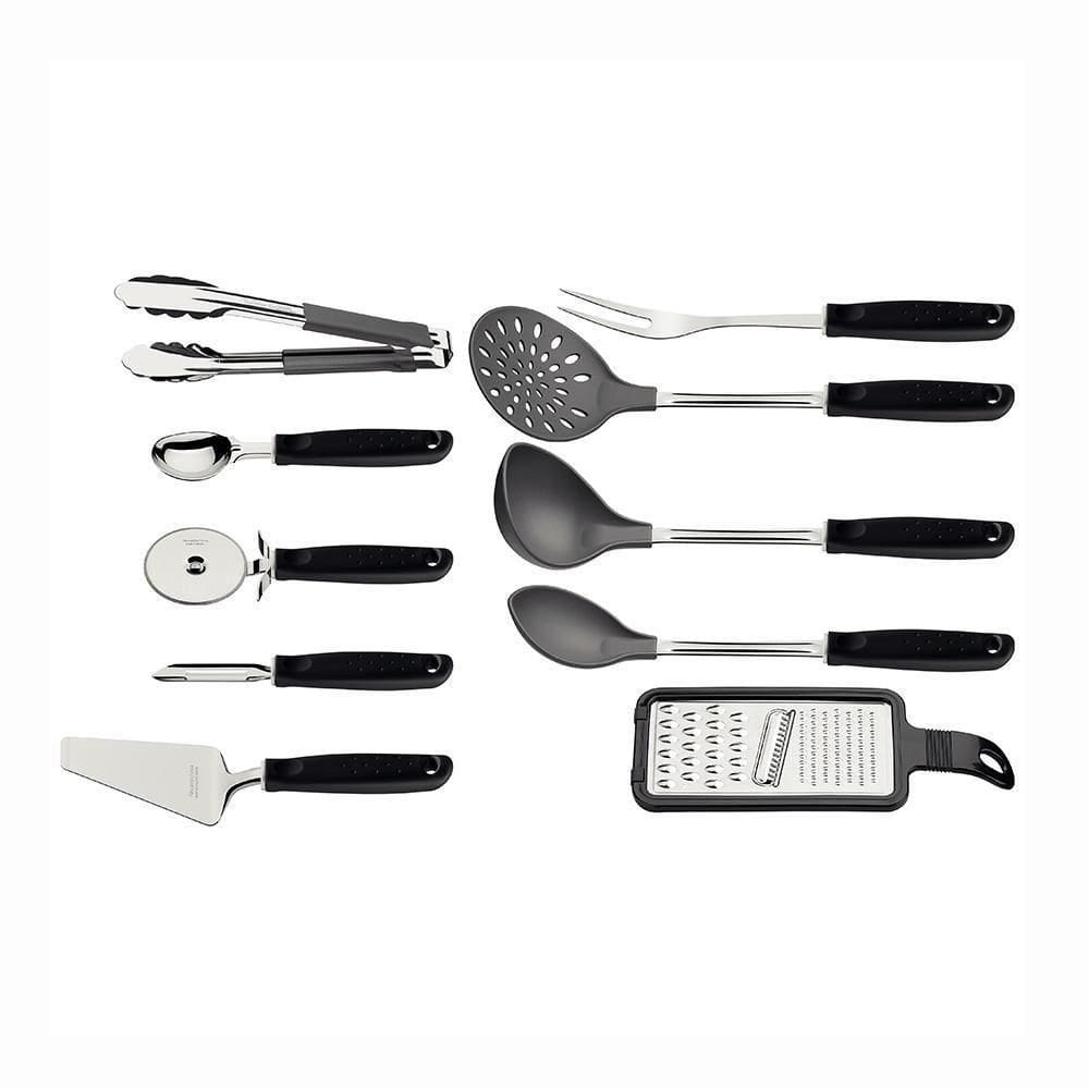 Jogo De Utensílios Utilitá Lâminas Aço Inox Cabos Em Polipropileno 10 Peças - Tramontina 25699039