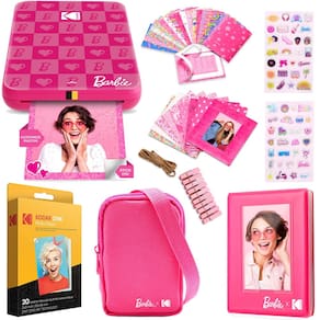 Pacote de impressora fotográfica KODAK x Barbie Step Slim Wireless +