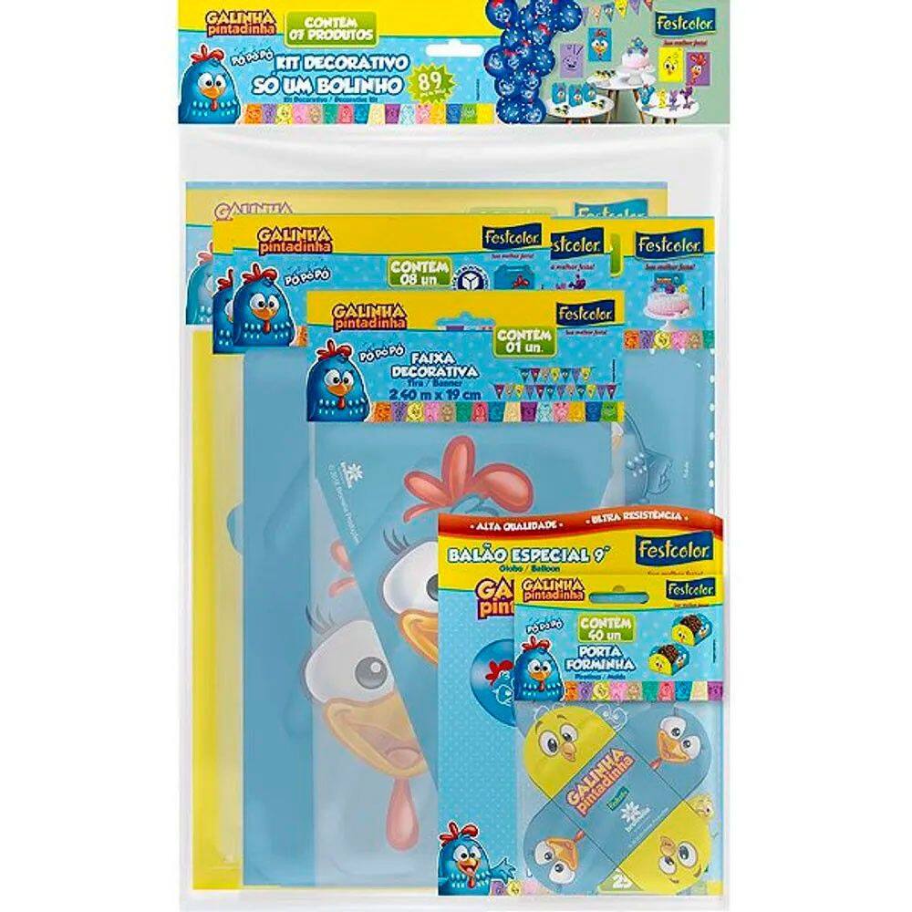 Kit Só um Bolinho Galinha Pintadinha - Festcolor