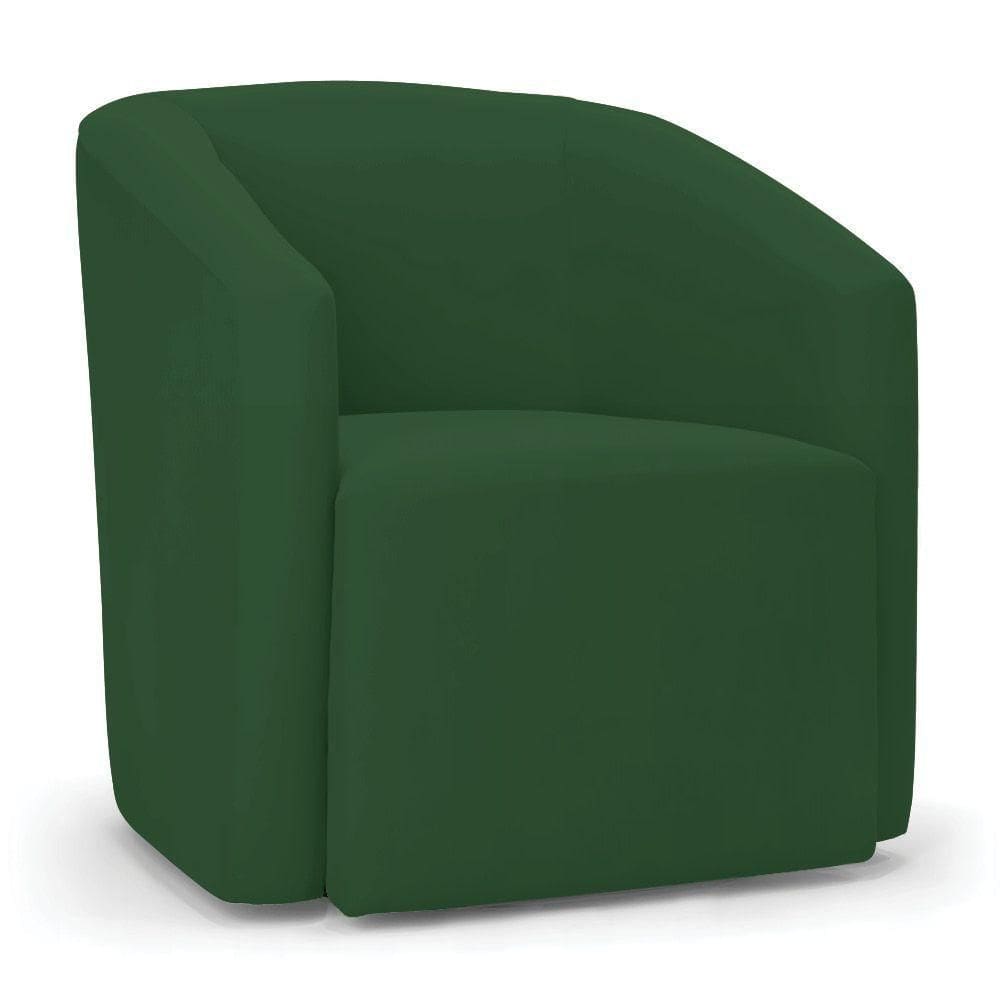 Poltrona Decorativa Orgânica Stella Max Veludo Verde D03 - D`rossi