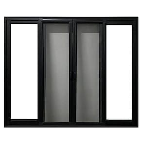 Janela Vitro 4 Folhas Tela Mosquiteira Linha 25 Alum. Preto 120x120 Preto