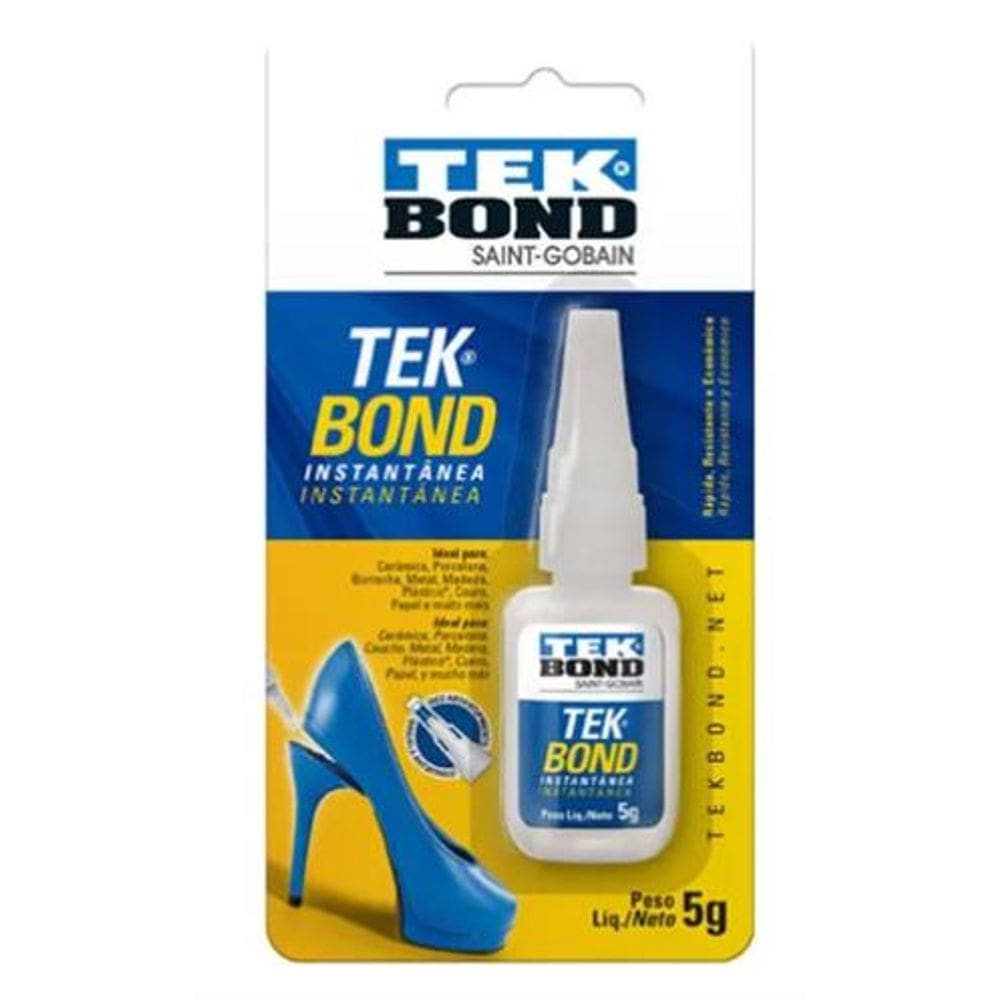 Cola Adesivo Instantâneo Tek Bond 5g Cor Incolor