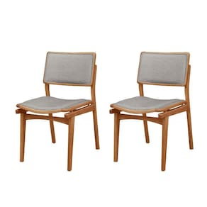 Conjunto Eva Com 2 Cadeiras Madeira Moderna Mobília Luna / Imbuia Nat.