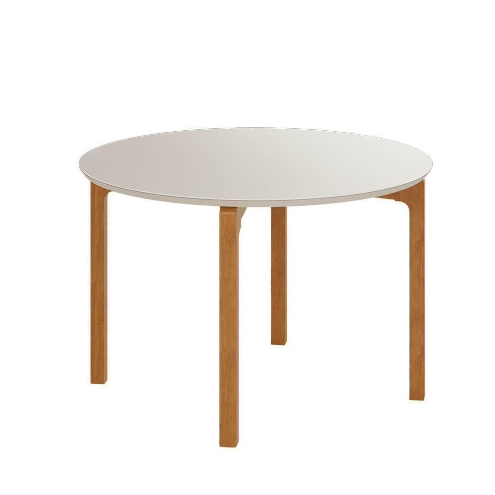 Mesa De Jantar Redonda Cativa Jcm Off White 1,08 M