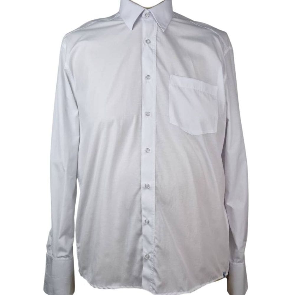 Camisa Social Branca Masculina Com Abotoadura ML Zuza Plus Size 8