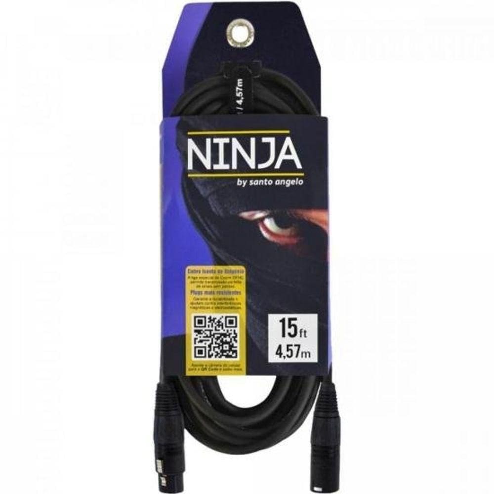 Cabo Xlr Macho X Xlr Fêmea 4,57m Ninja Lw B Santo Angelo
