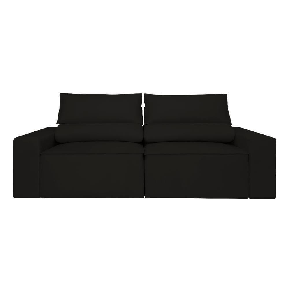 Sofá Retrátil-reclinável 1,80m Confortável Balaqui Decor Preto