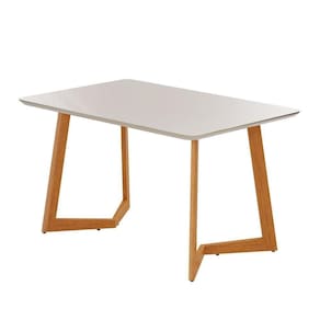 Mesa De Jantar Retangular Fineza Jcm Off White 1,20 M