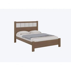 Cama Casal Primícia Plus 100% Mdf - D` Doro Castanho/off White