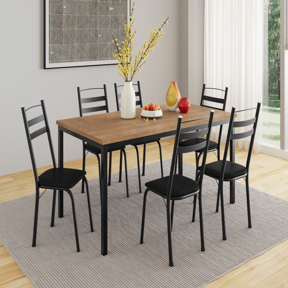 Conjunto de Mesa com 6 Cadeiras Adriana Preto/Demolição