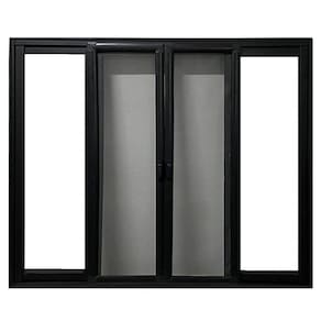 Janela Vitro 4 Folhas Tela Mosquiteira Linha 25 Alum. Preto 120x150 Preto