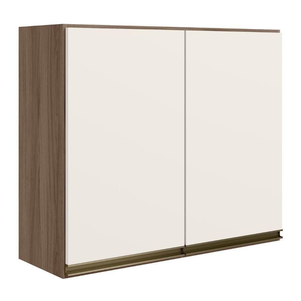 Armário De Cozinha Aéreo 80cm Maly N03 Carvalho/off White - Mpozenato