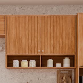 Armário Aéreo 120 Cm 2 Portas e 2 Nichos Divina Cinamomo