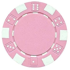 Fichas de pôquer DA VINCI 50 Clay Composite 11,5 g de dados listrados rosa