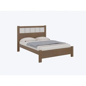 Cama Casal Primícia Plus 100% Mdf - D` Doro Castanho/off White