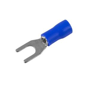 Terminal Garfo 1,5 X 2,5Mm² 27A Azul Com 50 Peças Decorlux