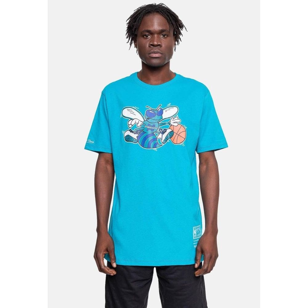 Camiseta Mitchell & Ness Masculina NBA Teams Charlotte Hornets