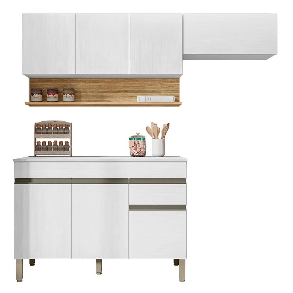 Conjunto de Armarios Modulados Line com 7 Portas e 1 Gaveta