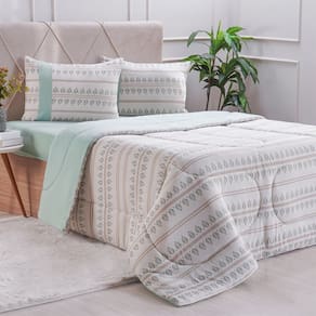 Edredom Casal Bella Cama Malha 125g/m² 100% Algodão 200x220cm