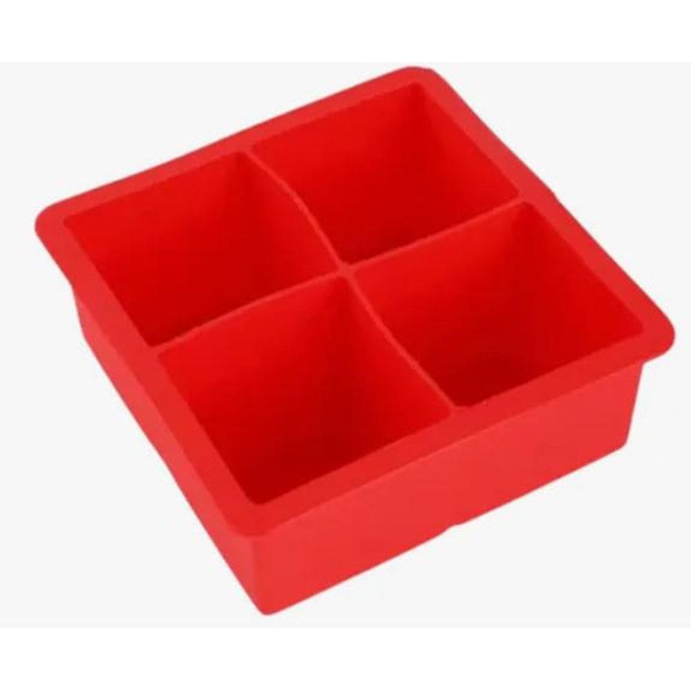 Forma De Gelo Silicone Quadrado 04 Cubos